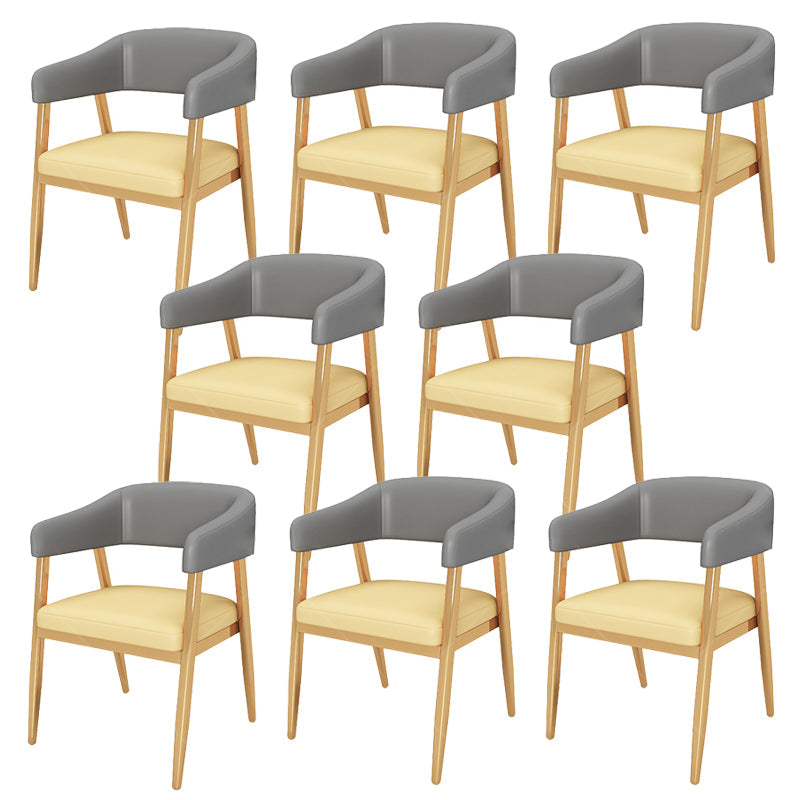 Metal Kitchen Dining Armchairs Open Back Dining Side Chairs for Indoor 8 Piece Set Clearhalo 'Dining Chairs' 'Dining Tables & Seating' 'dining_chair' 'furn' 'furn_dining_chair' 'Furniture' 'Kitchen & Dining Furniture' 6305264