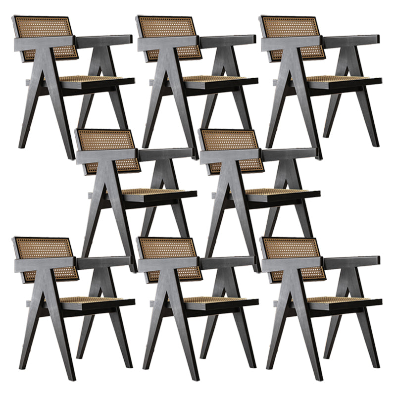 伝統的なキッチンダイニング椅子ゴム製ウッドアームダイニングチェア