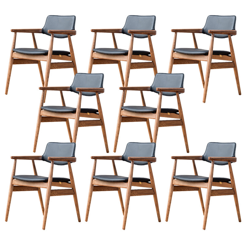 Sedia a braccio contemporanea sedia a sala da pranzo aprita in legno per interno