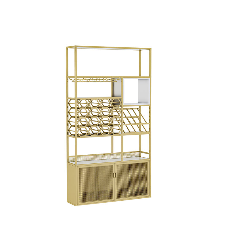 Freestanding Modern Wine Rack Kit Metal 11.8"W Wine Holder Rack with Shelf