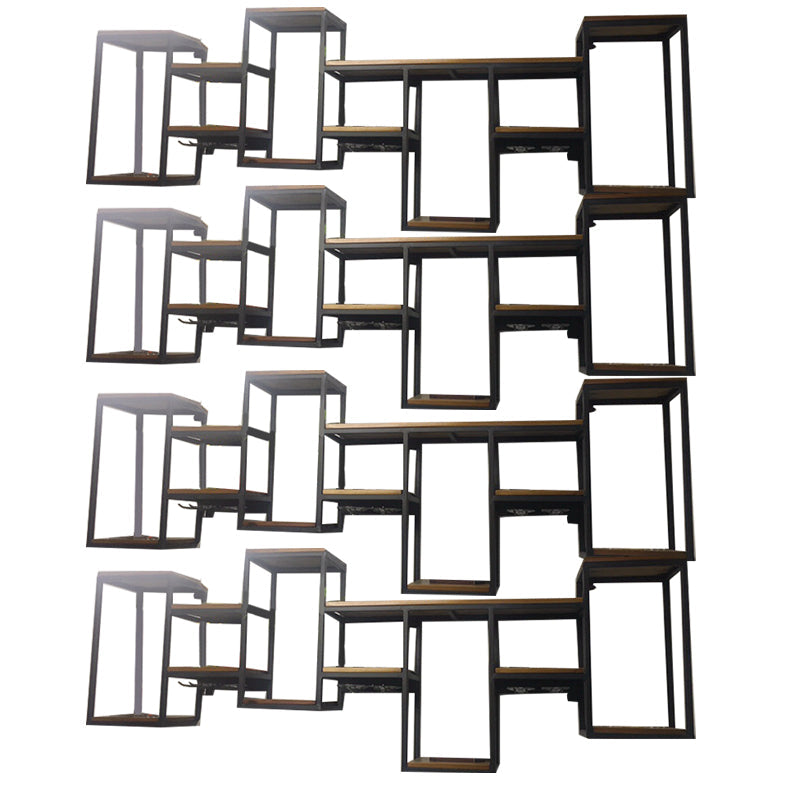 Industrial Metal Wine Holder Rack Wall Mounted Wine Jail with Shelf