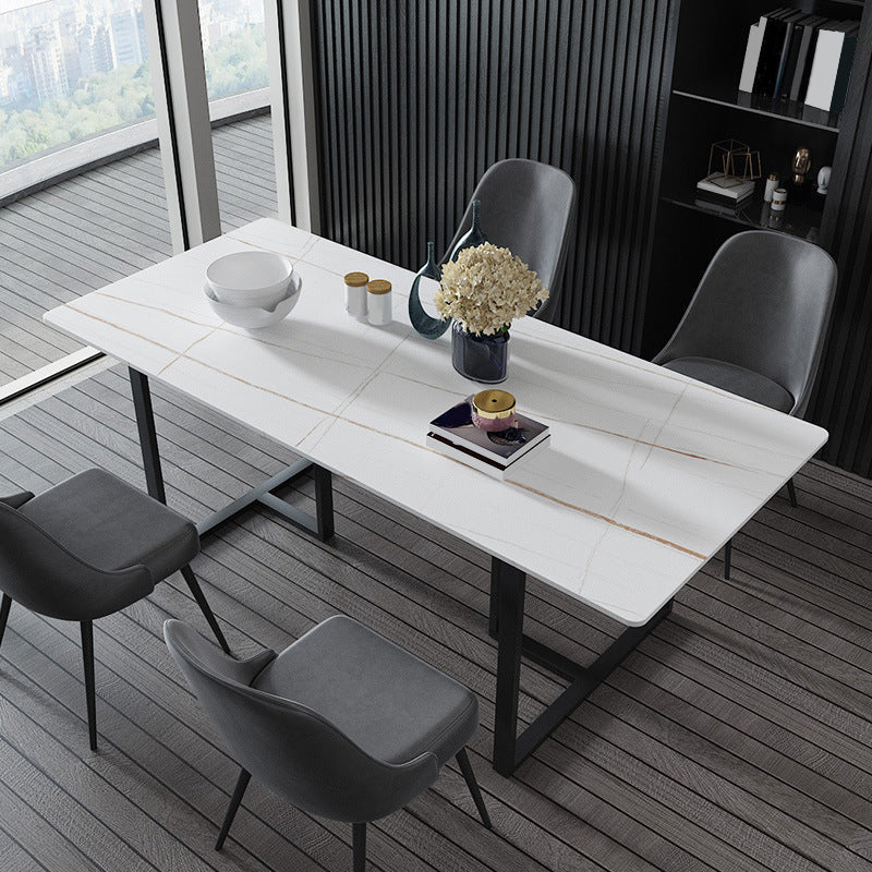 Bureau de bureau contemporain bureau de secrétaire rectangulaire avec des jambes en métal