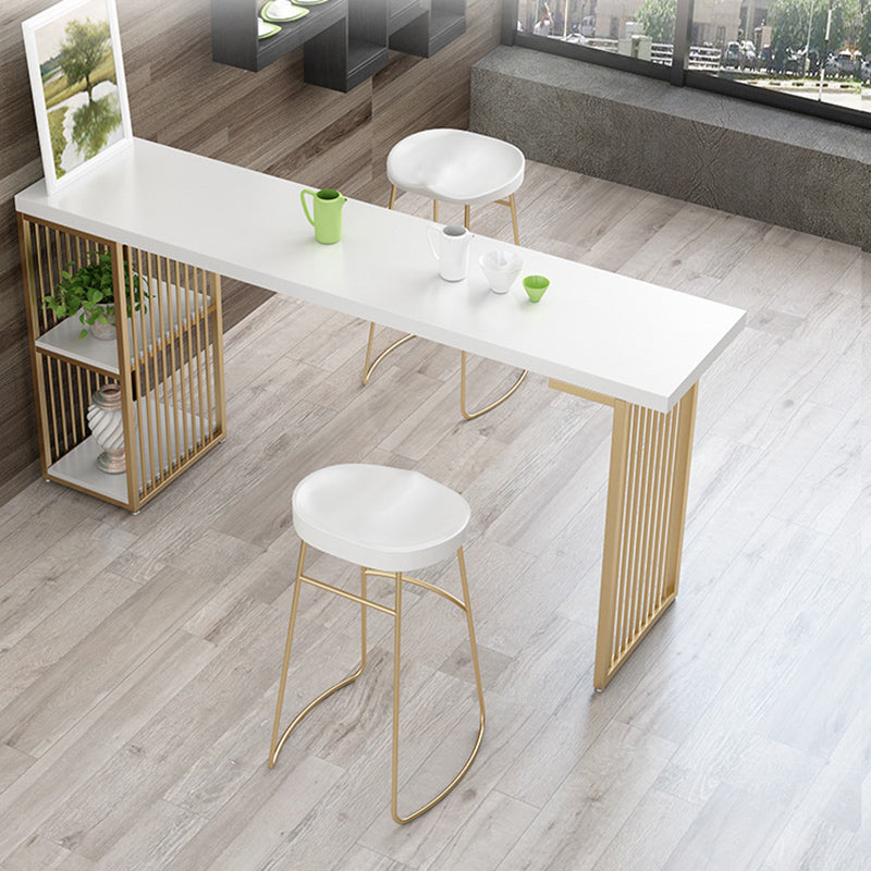 Solid Wood Bar Stool and Table Set 1/2/3 Pieces Rectangular Rectangular 3 Pieces: Table, 2 Stools Clearhalo 'Bar Furniture' 'furn' 'furn_home_bar_bar_sets' 'Furniture' 'Home Bars & Bar Sets' 'home_bar_bar_sets' 'Kitchen & Dining Furniture' 6314151