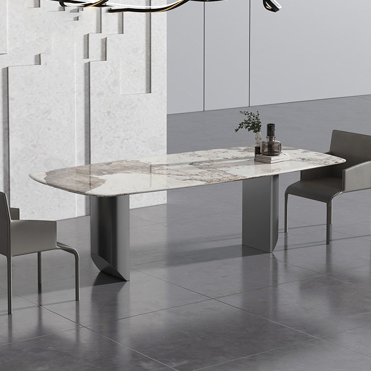 Set di dinette glam con sedie in pelle 1/2/3 pezzi set da pranzo bianco lucido
