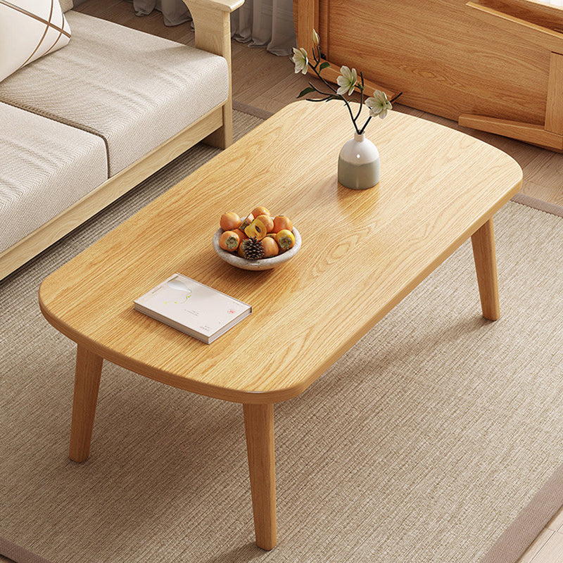 17.7 "背の長方形の木材テーブルトップ4脚のリビングルーム用コーヒーテーブル