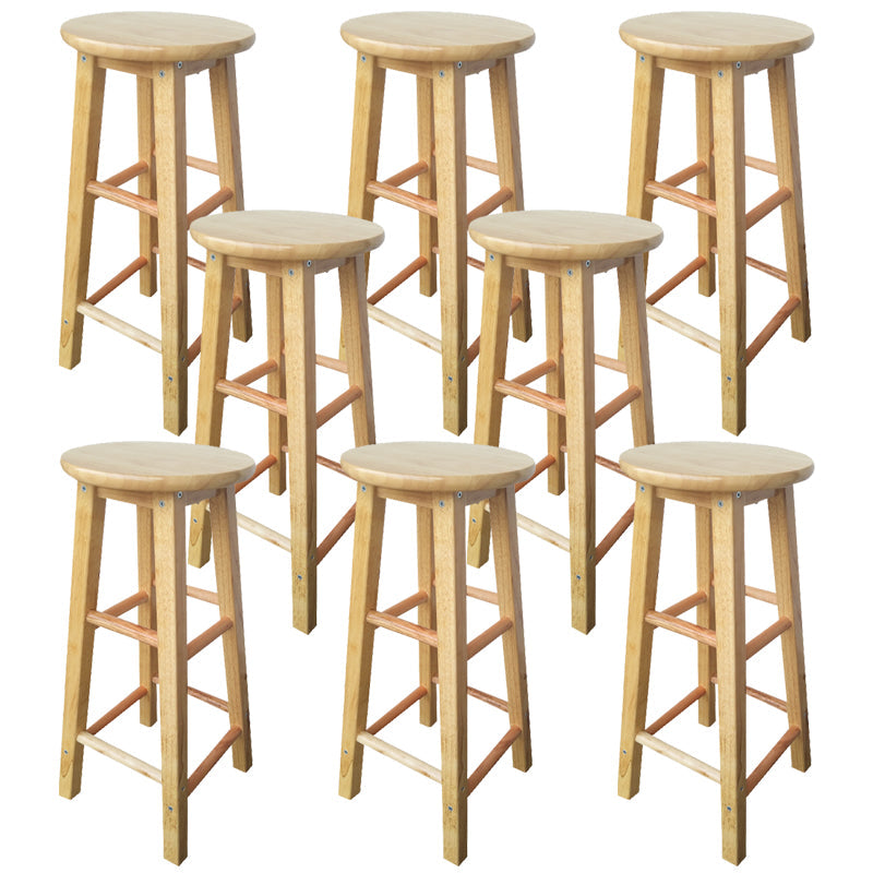 Sedia a legna massiccia senza schienale controsoli per legno industriale con 4 gambe