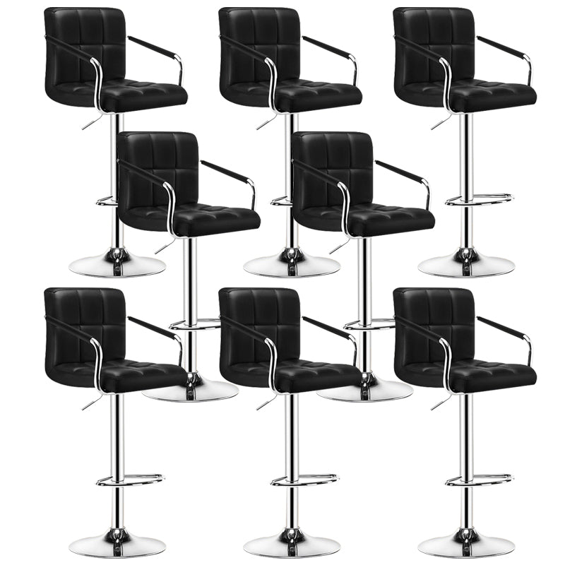 Sgabelli da barretta per altezza da banco in pelle contemporanea