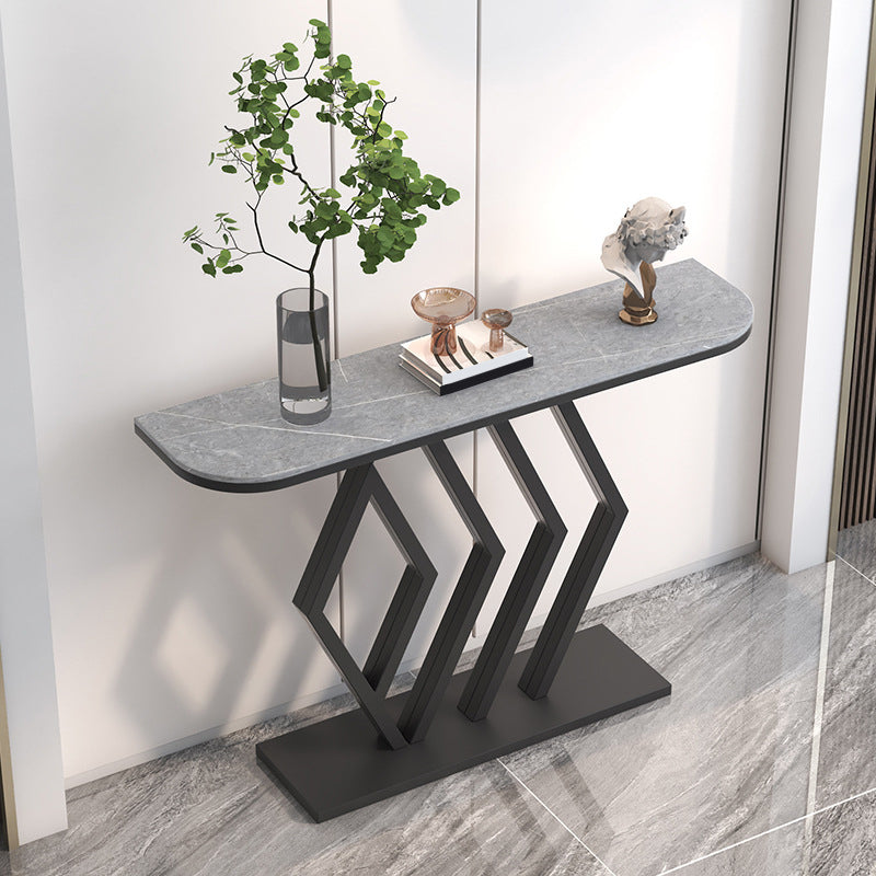 Table de consola contemporánea de piedra de 11 "de ancho Sofá de la consola de la luna