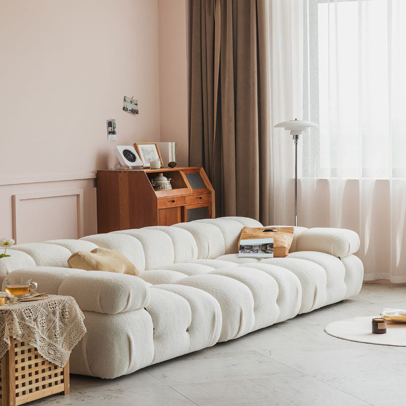 Sofá con mechones con almohada contemporáne