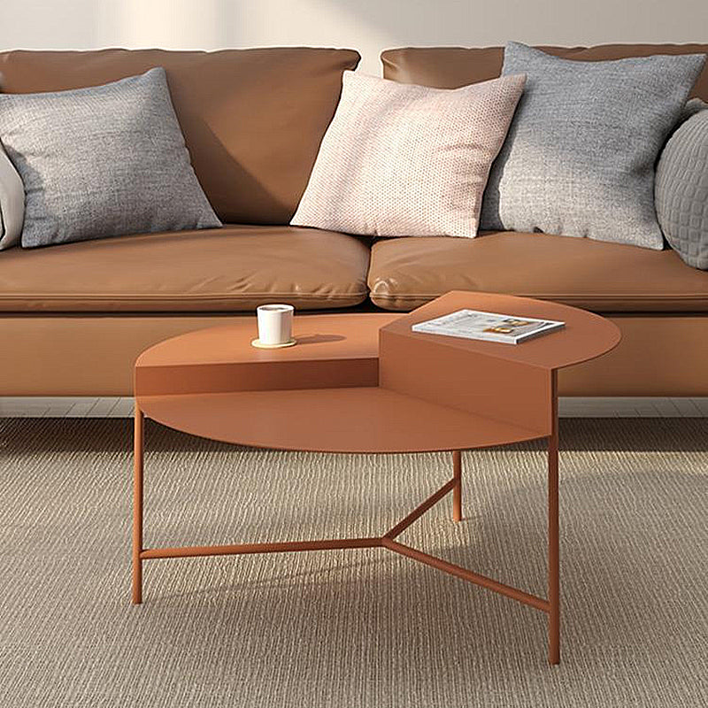 Pierras cruzadas de hierro Tabla de cócteles 17.7 "Mesa de café redonda de alto