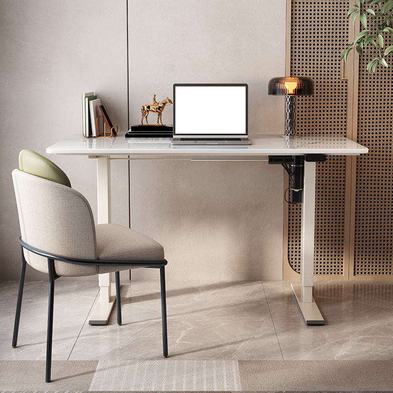 23.62 "W Industrial Writing Desk rechthoekig Wit Office Desk