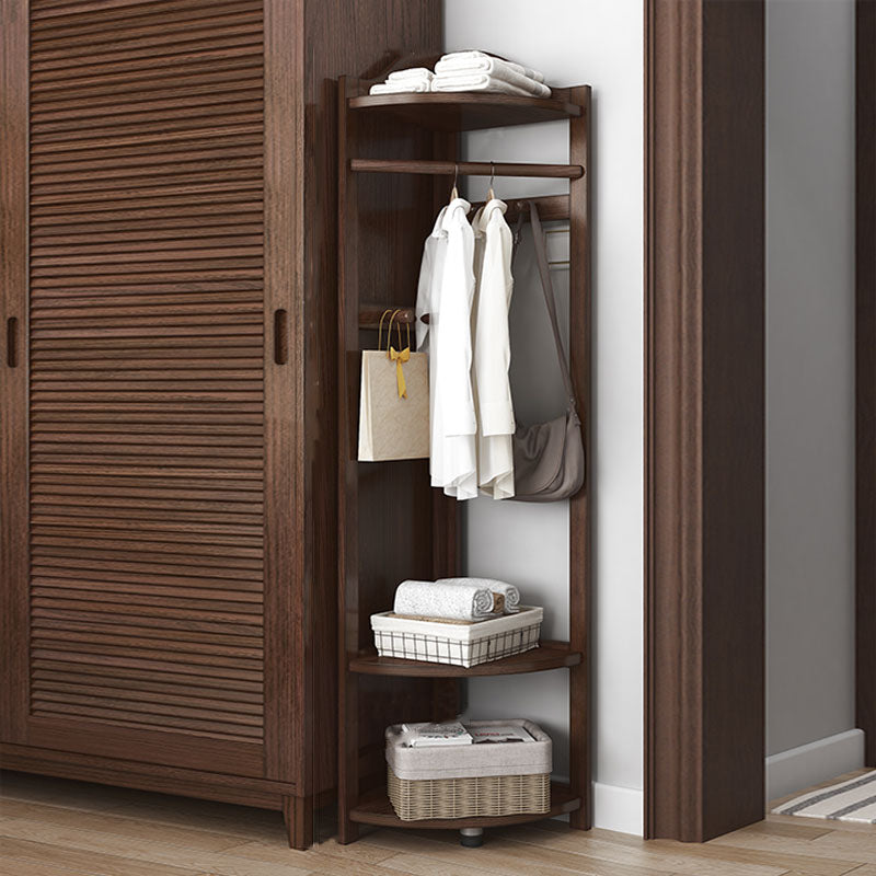 Árbol del salón de 71 "H, estante de pelaje de pie de madera de pino con estantes