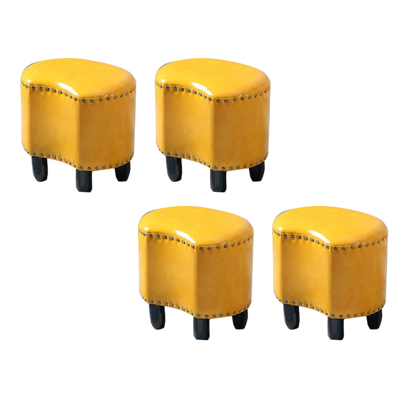 Yellow Modern Standard Water Resistant Specialty Standard for Living Room Yellow 4 Piece Set Clearhalo 'furn' 'furn_ottomans_poufs' 'Furniture' 'Living Room Furniture' 'Ottomans & Poufs' 'ottomans_poufs' 6327020