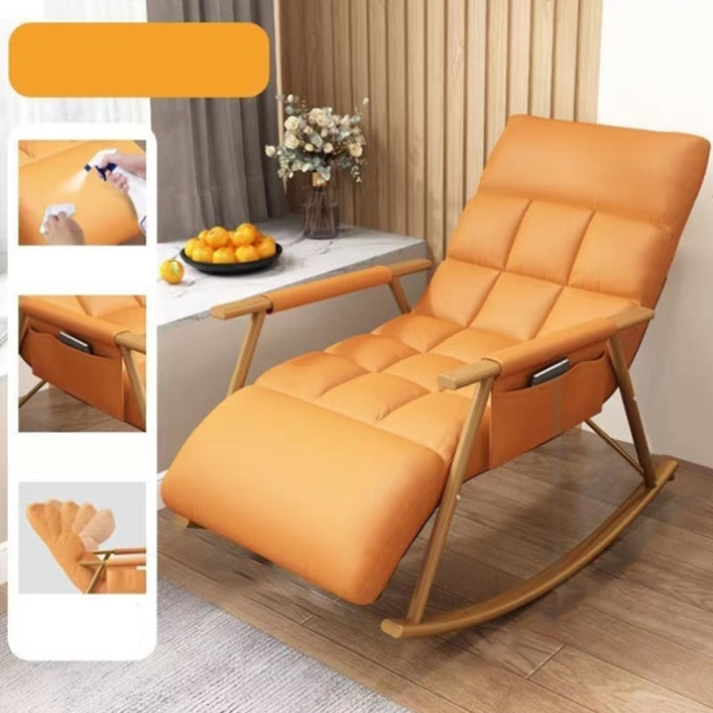 Chaise de fauteuil incliné créatif couleurs de couleur de couleur unie en cuir en cuir solide