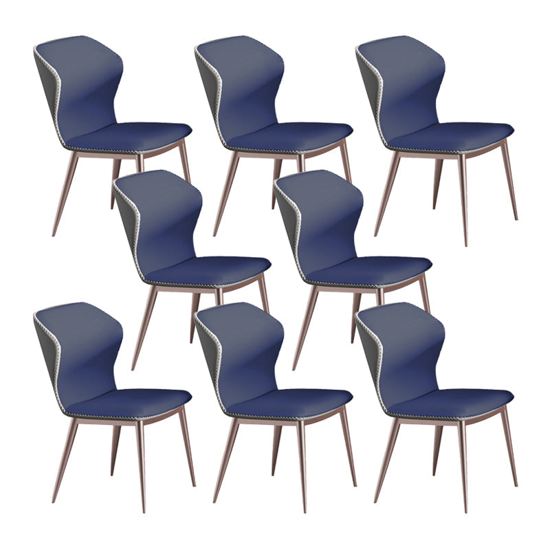 Faux Leather Kitchen Dining Chair Contemporary Wingback Side Chair