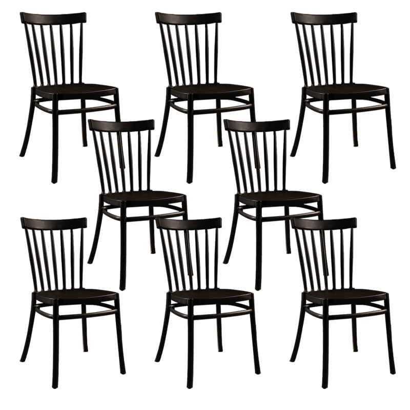 Glam Indoor-Outdoor Dining Side Chair Plastic Stacking Side Chair