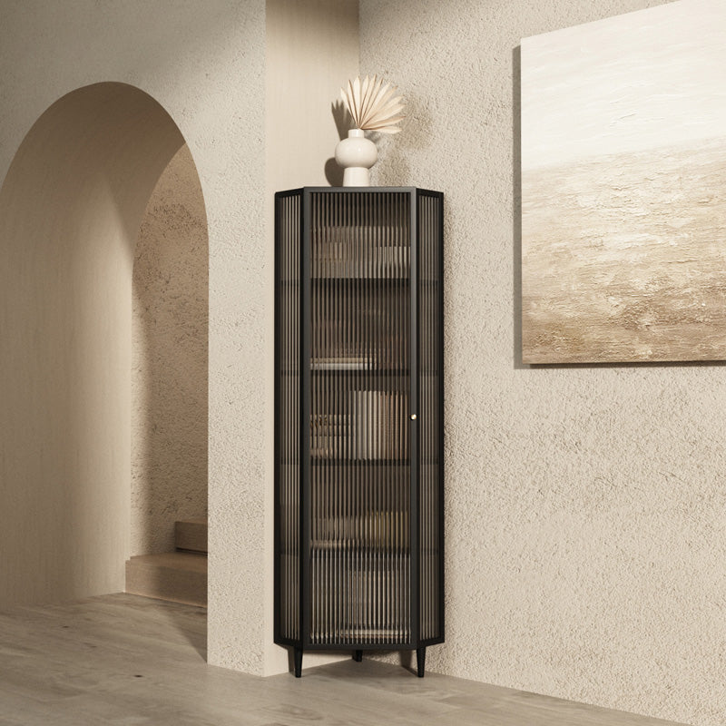 Sideboard in metallo 63 "H moderno sideboard angolo di casa minimalista con porta