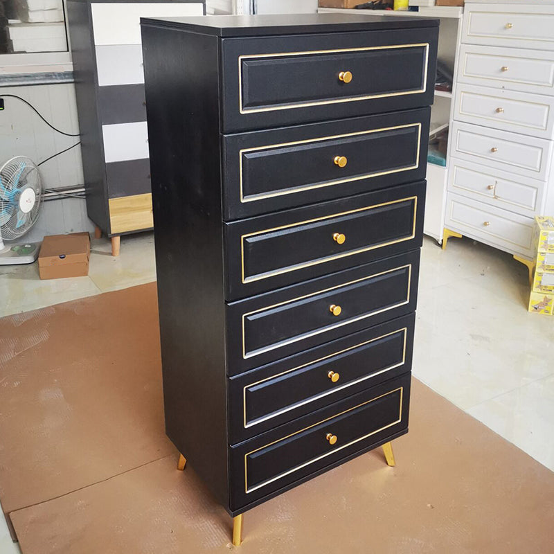 Torace della camera da letto contemporanea petto verticale in legno con cassetti