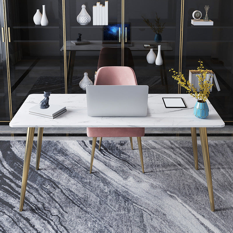 29 "H Glam Office Desk rechthoekig secretaris -bureau met metalen benen