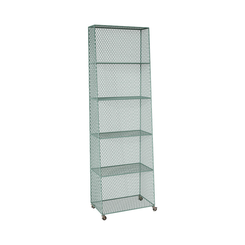 Urban Closed Back Bookshelf Metal Vertical Bookcase for Living Room