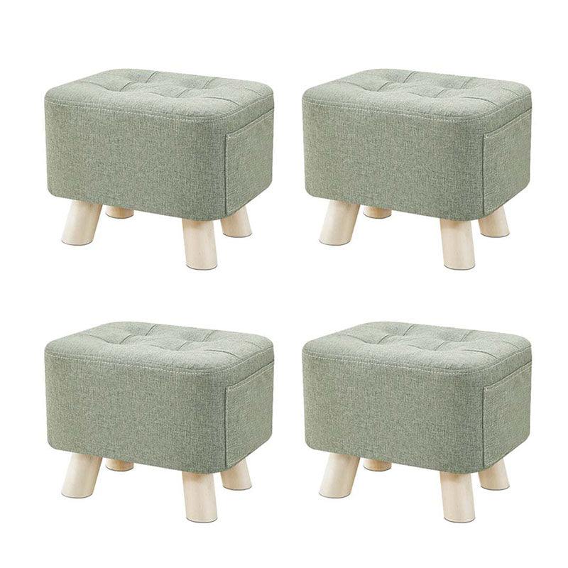 Modern Rectangle Standard Scratch Resistant Pure Color Standard for Living Room Navy 4 Piece Set Clearhalo 'furn' 'furn_ottomans_poufs' 'Furniture' 'Living Room Furniture' 'Ottomans & Poufs' 'ottomans_poufs' 6335968