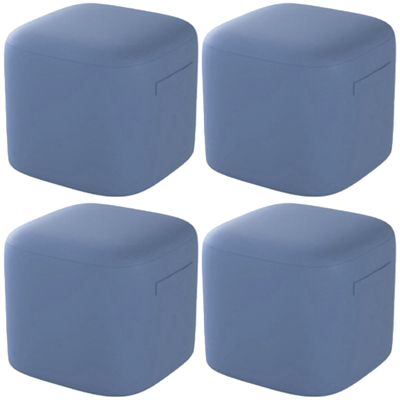 Orange Modern Pouf Square Stain Resistant Pouf for Home Decor Gray-Blue 4 Piece Set Clearhalo 'furn' 'furn_ottomans_poufs' 'Furniture' 'Living Room Furniture' 'Ottomans & Poufs' 'ottomans_poufs' 6336092