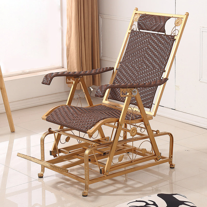 Rocker moderne en osier tissé Rope pliable et fauteuil inclinable résistant aux intempéries