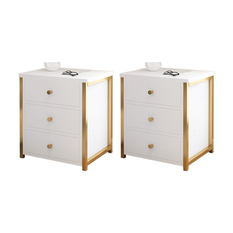 Mesa nocturna de almacenamiento abierta contemporánea de cama de cama con cajón