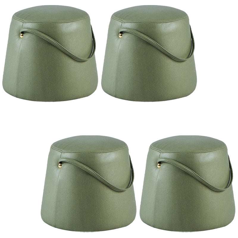 Orange Modern Pouf Tear Resistant Pure Color Pouf for Living Room Green 4 Piece Set Clearhalo 'furn' 'furn_ottomans_poufs' 'Furniture' 'Living Room Furniture' 'Ottomans & Poufs' 'ottomans_poufs' 6344647