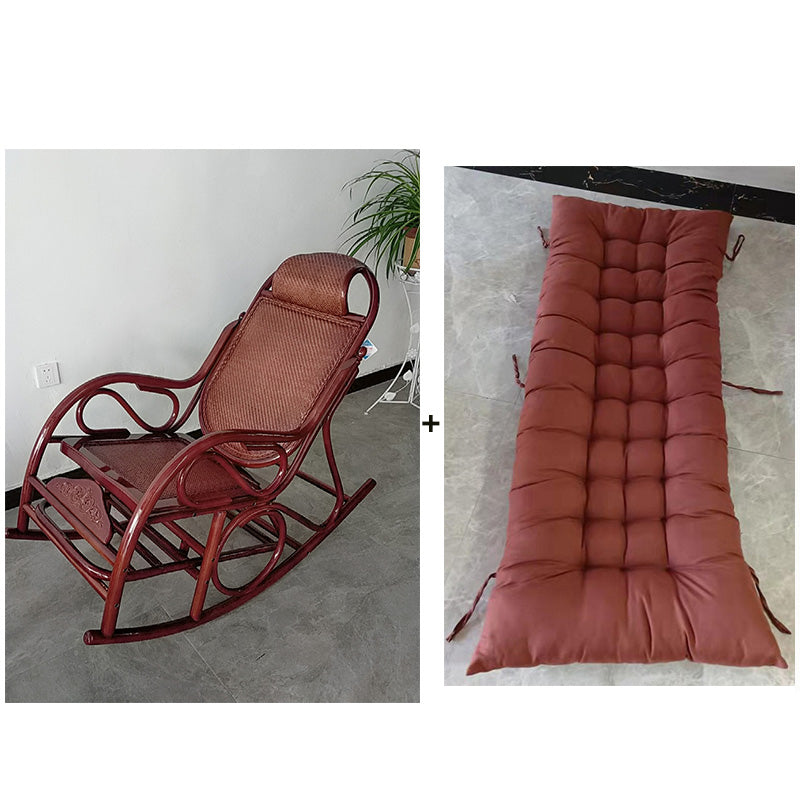 Traditionele schommelstoel Rattan Frame Solid Color Inbuilt-in armleuning Indoor schommelstoel