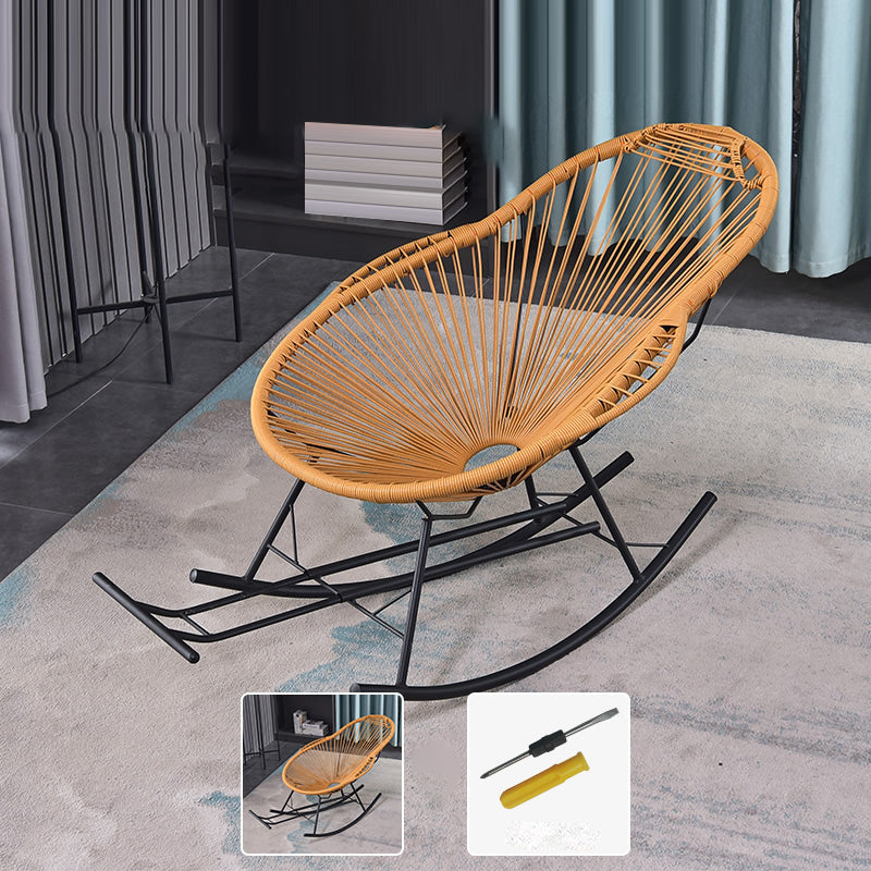 Contemporary Style Rattan Rocking Chair Indoor Rocking Chair Brown Clearhalo 'Chairs & Seating' 'furn' 'furn_rocking_chairs' 'Furniture' 'Living Room Furniture' 'Rocking Chairs' 'rocking_chairs' 6346959