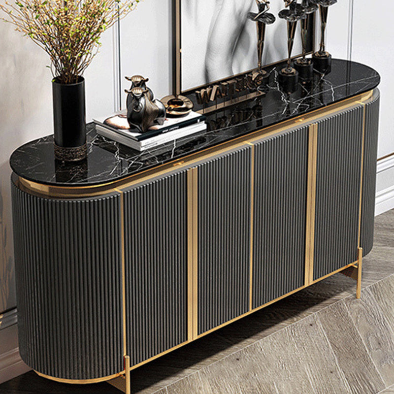 Sideboard di marmo in finta fusione a buffet in stile contemporaneo con armadi
