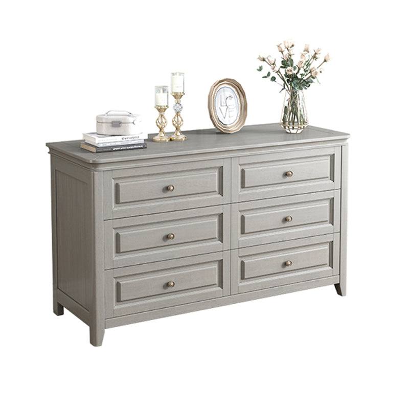 Contemporary Rubberwood Storage Cabinet with Drawers in Gray 6 Clearhalo 'Cabinets & Chests' 'cabinets_chests' 'furn' 'furn_cabinets_chests' 'Furniture' 'Living Room Furniture' 6350511