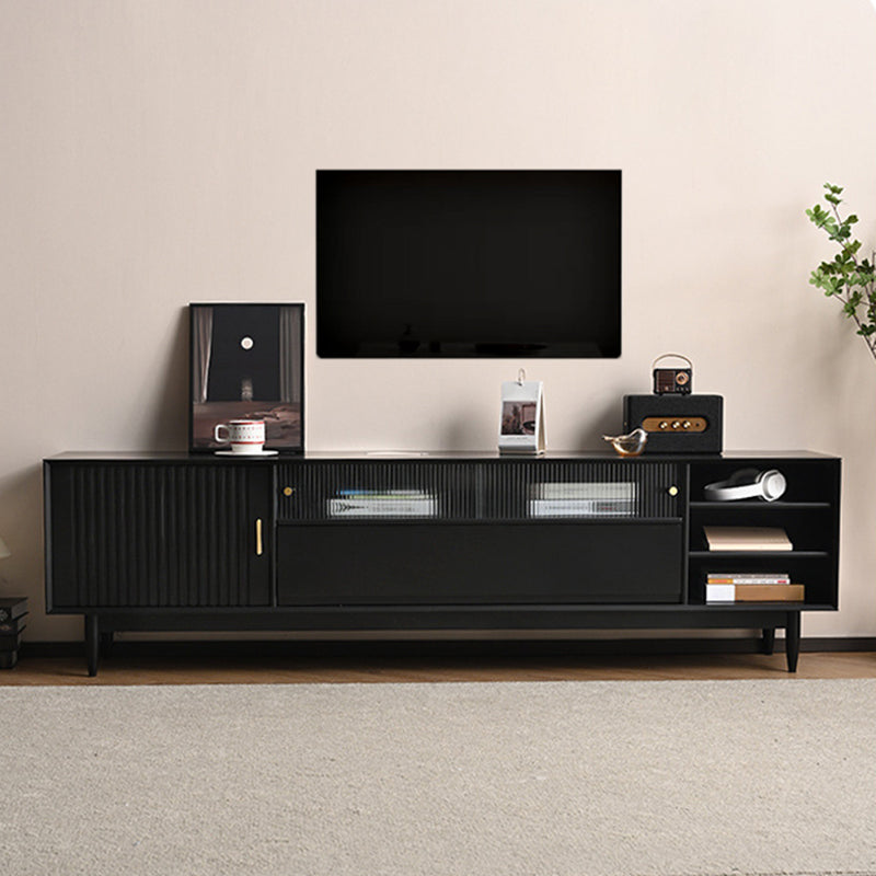 Wooden TV Media Console Industrial Media Console TV con gambe