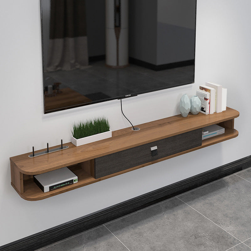 Stand TV in legno contemporaneo console TV montato a parete con spazio per soggiorno
