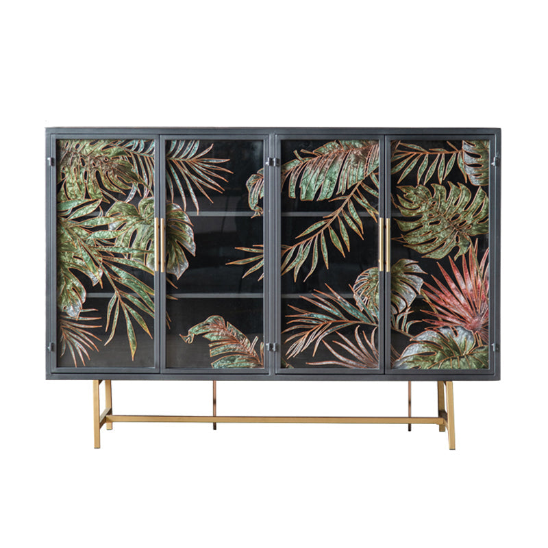 ESPLAGGIO DI METALE CONTEMPOURANTE PORSO DI VETRO Display per soggiorno per soggiorno