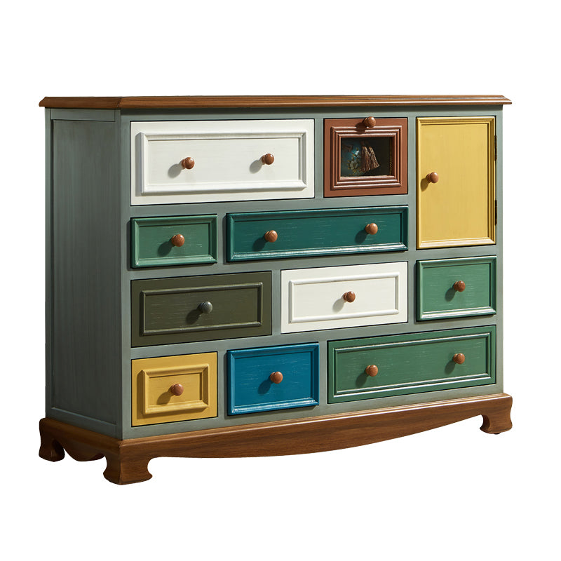 Cassa di stoccaggio della camera da letto nautica cassa in legno verticale con cassetti