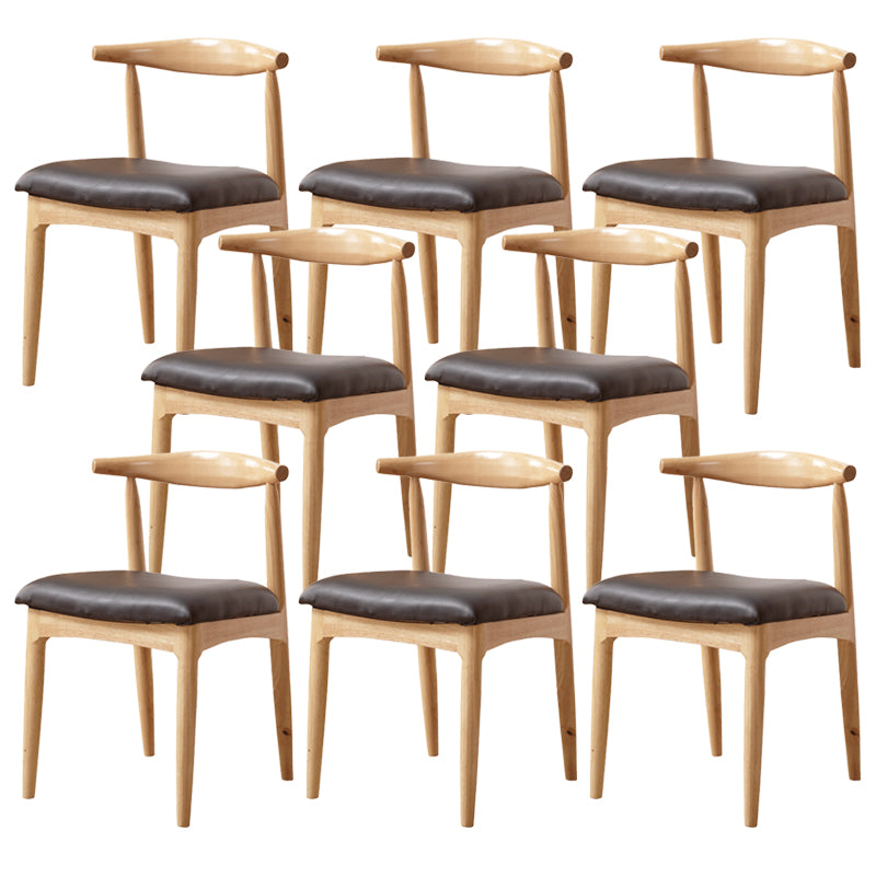 Wood Kitchen Dining Armless Chair Contemporary Upholstered Dining Chair