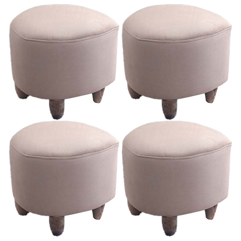 Modern Leaves Standard Solid Color Tear Resistant Standard for Living Room Light Khaki 4 Piece Set Clearhalo 'furn' 'furn_ottomans_poufs' 'Furniture' 'Living Room Furniture' 'Ottomans & Poufs' 'ottomans_poufs' 6360190
