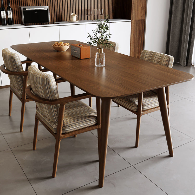 Medieval Modern Ash Wood Table Rectangle Table with 4 Legs for Home 78.7"L x 35.4"W x 29.5"H Without Chairs Clearhalo 'Dining Tables & Seating' 'Dining Tables' 'dining_table' 'furn' 'furn_dining_table' 'Furniture' 'Kitchen & Dining Furniture' 6362981