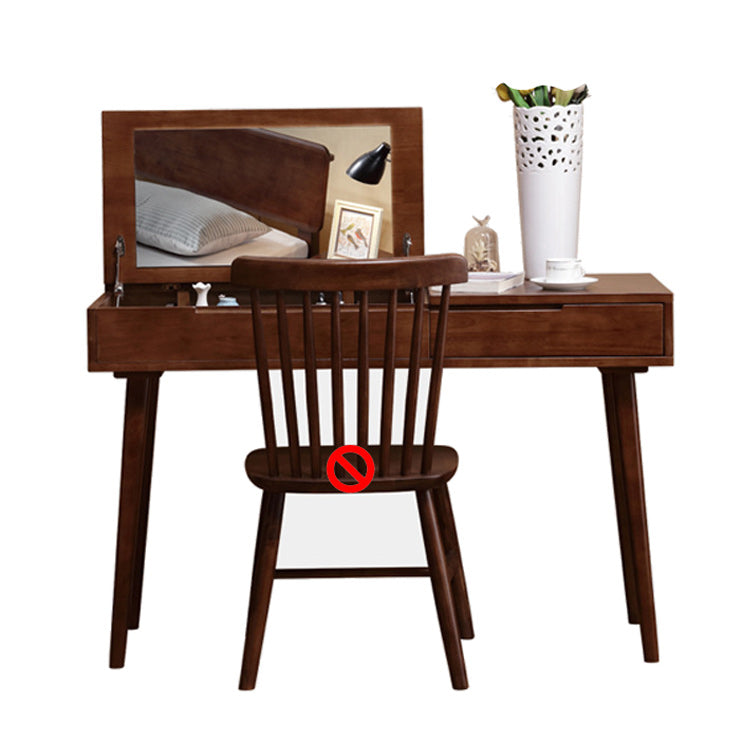 17.71 "Table de vanité de large avec tiroir table de maquillage en bois en bois