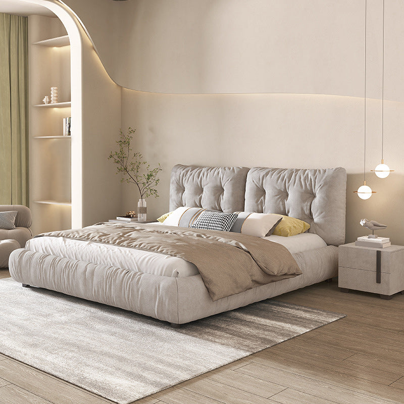 Letto standard di schiuma moderna con cornice per letto con testiera imbottita