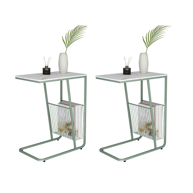 Mesa nocturna de almacenamiento industrial de hierro de 1Shelf de hierro, 24 "de alto