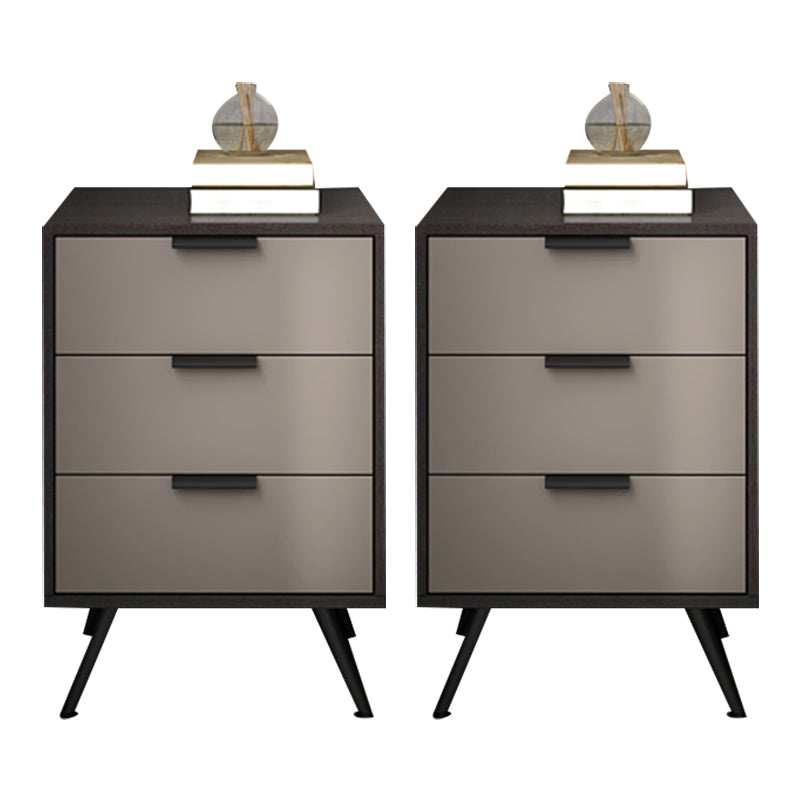 Comodino da letto in legno finto tavolo da notte contemporaneo con cassetti