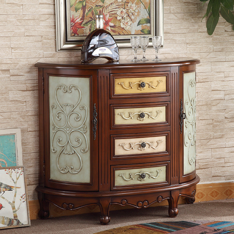 Traditional Storage Chest Manufactured Wood Dresser with 4 Drawers