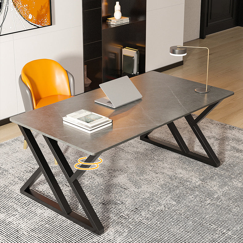 Bureau de bureau industriel Finition antique bureau d'ordinateur rectangulaire