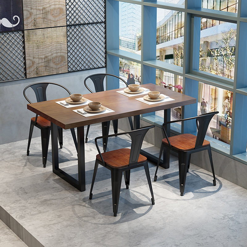 Industrial 1/2/3/5 pezzi Set da pranzo Tavolo da pranzo in legno rettangolare per sala da pranzo