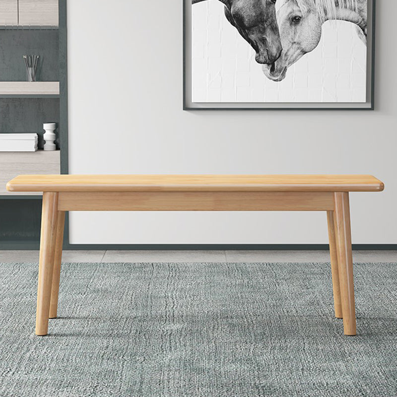 11.7-inch Width Modern Seating Bench Solid Wood Rectangle Solid Color Bench 47"L x 12"W x 18"H Natural Clearhalo 'Benches' 'Chairs & Seating' 'furn' 'furn_benches' 'Furniture' 'Living Room Furniture' 6370396