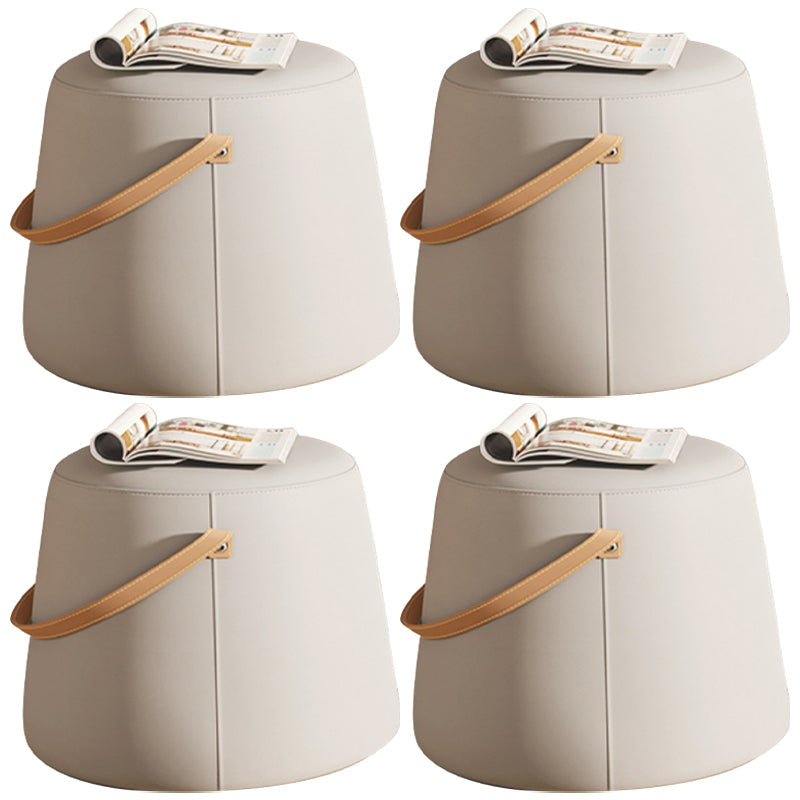 Orange Contemporary Pouf Water Resistant Pouf for Home Decoration 16.5"L x 17"W x 16"H Gray-White 4 Piece Set Clearhalo 'furn' 'furn_ottomans_poufs' 'Furniture' 'Living Room Furniture' 'Ottomans & Poufs' 'ottomans_poufs' 6370791