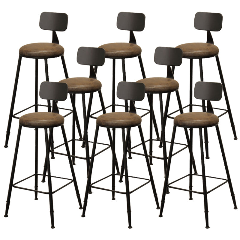 Zeitgenössischer Barhöhe Counterhocker Low Back Bar Stool mit Metallbasis